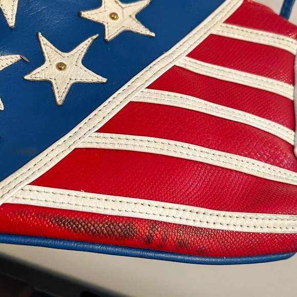 Leather American Flag Crossbody Bag - Picture 4 of 6